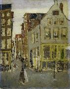 George Hendrik Breitner The Lauriergracht at the Tweede Laurierdwarsstraat USA oil painting artist
